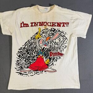 Rare Vintage‎ 1987 Who Framed Roger Rabbit I'm Innocent!! T-Shirt Disney Amblin